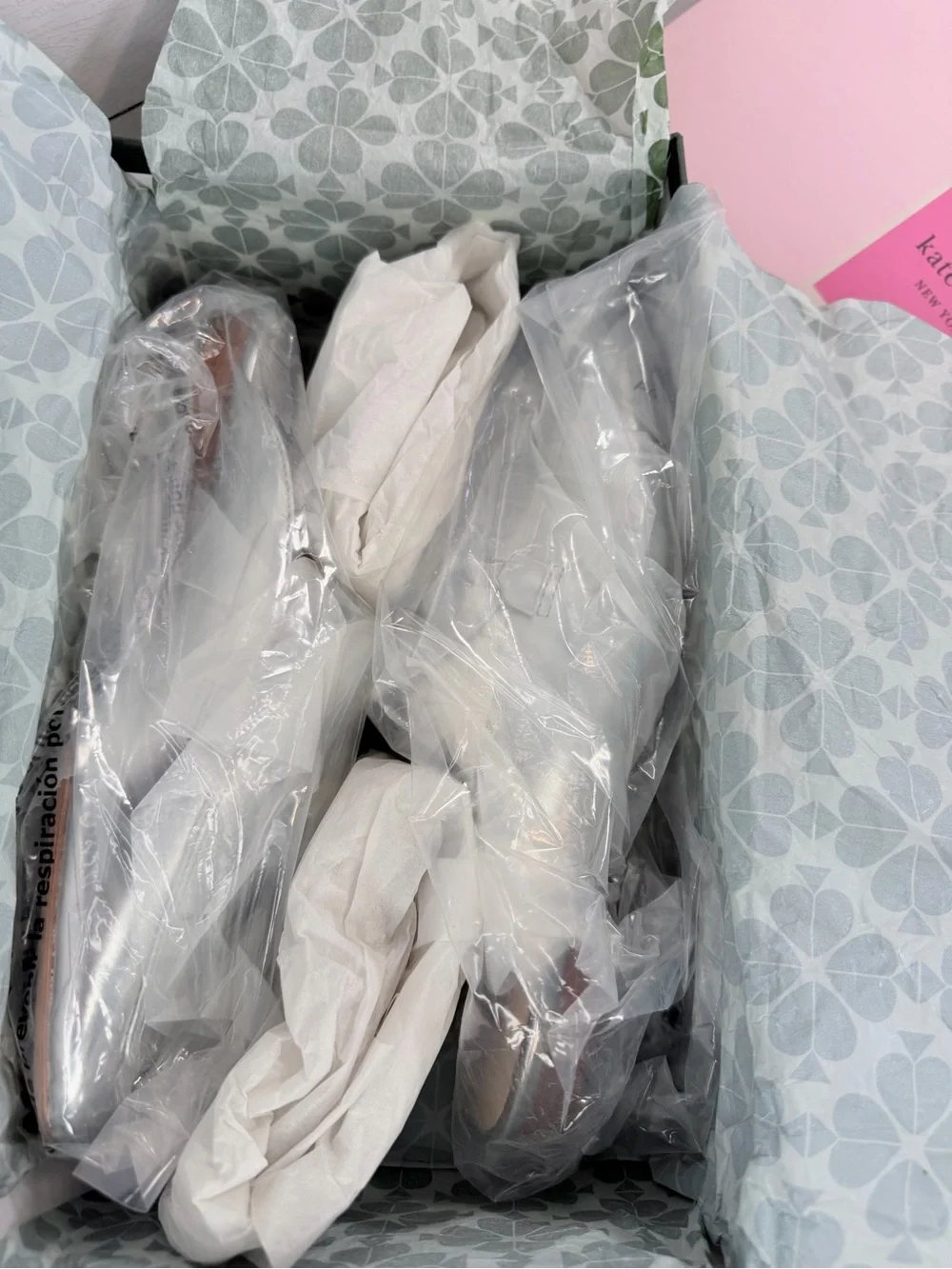 kate spade Silver Metallic Leather Mule Clogs